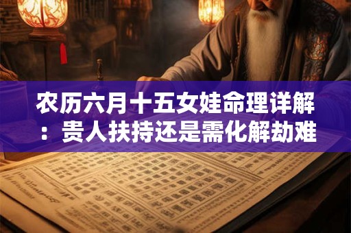 农历六月十五女娃命理详解：贵人扶持还是需化解劫难