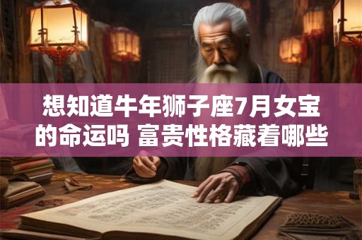 想知道牛年狮子座7月女宝的命运吗 富贵性格藏着哪些秘密