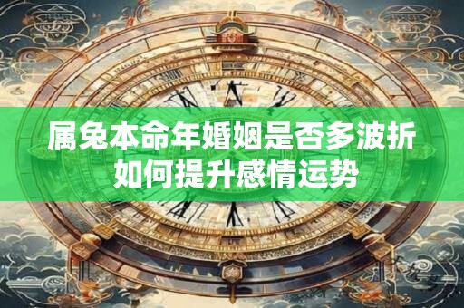 属兔本命年婚姻是否多波折 如何提升感情运势