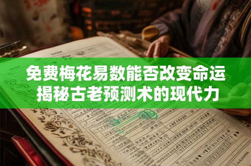 免费梅花易数能否改变命运 揭秘古老预测术的现代力量