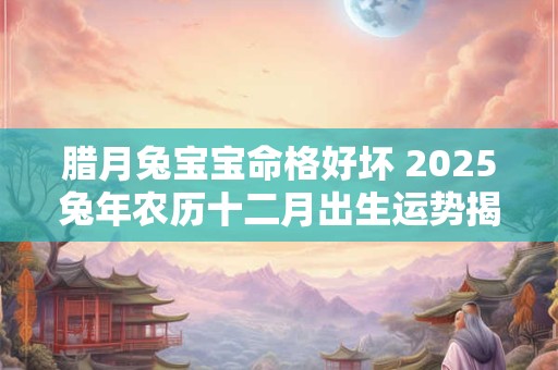 腊月兔宝宝命格好坏 2025兔年农历十二月出生运势揭秘