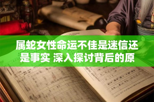 属蛇女性命运不佳是迷信还是事实 深入探讨背后的原因