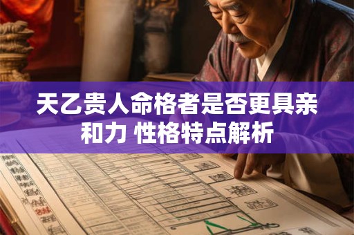 天乙贵人命格者是否更具亲和力 性格特点解析 天乙贵人命格者是否更具亲和力 性格特点解析
