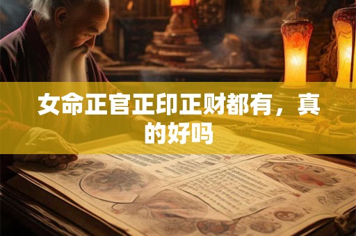 女命正官正印正财都有，真的好吗