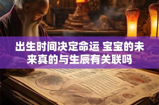 出生时间决定命运 宝宝的未来真的与生辰有关联吗