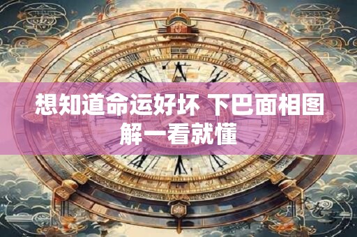 想知道命运好坏 下巴面相图解一看就懂