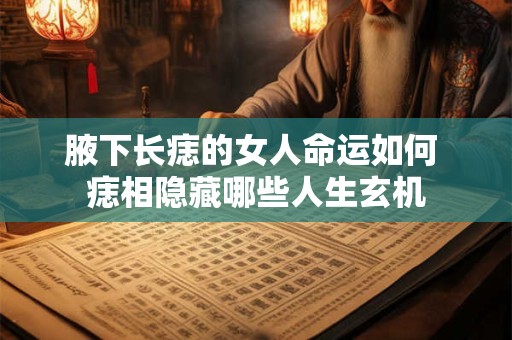 腋下长痣的女人命运如何 痣相隐藏哪些人生玄机