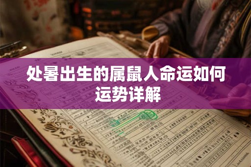 处暑出生的属鼠人命运如何 运势详解