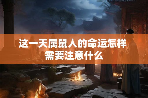 这一天属鼠人的命运怎样 需要注意什么