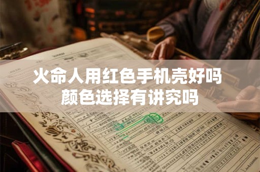 火命人用红色手机壳好吗 颜色选择有讲究吗
