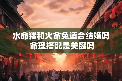水命猪和火命兔适合结婚吗 命理搭配是关键吗