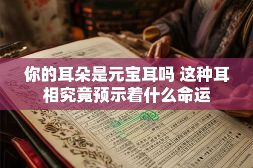 你的耳朵是元宝耳吗 这种耳相究竟预示着什么命运