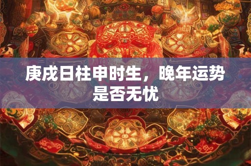 庚戌日柱申时生，晚年运势是否无忧