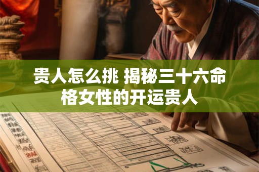 贵人怎么挑 揭秘三十六命格女性的开运贵人