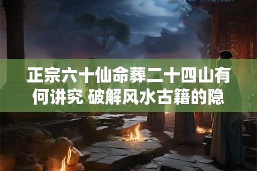 正宗六十仙命葬二十四山有何讲究 破解风水古籍的隐藏智慧