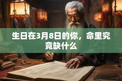 生日在3月8日的你，命里究竟缺什么