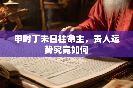 申时丁未日柱命主，贵人运势究竟如何