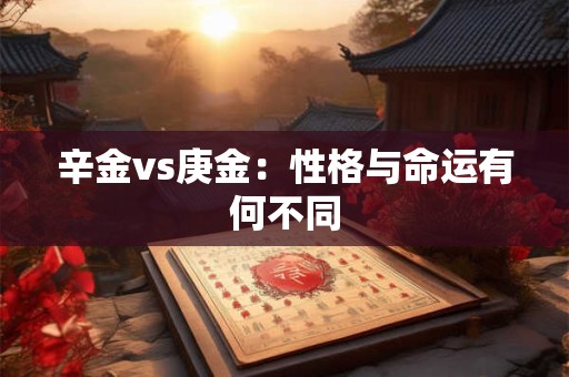 辛金vs庚金：性格与命运有何不同