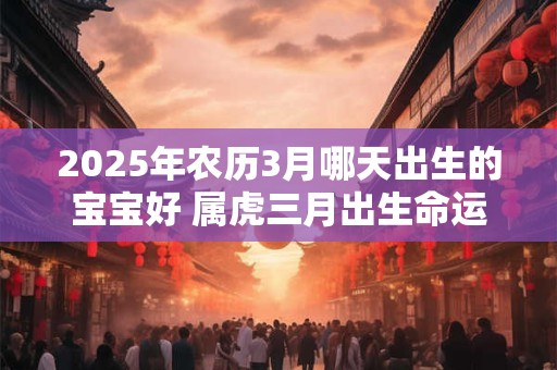 2026年农历3月哪天出生的宝宝好 属虎三月出生命运如何 2026年农历3月哪天出生的宝宝好 属虎三月出生命运如何