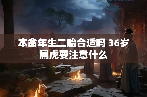 本命年生二胎合适吗 36岁属虎要注意什么