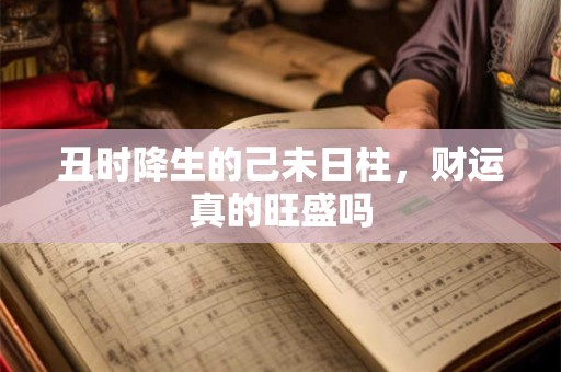 丑时降生的己未日柱，财运真的旺盛吗