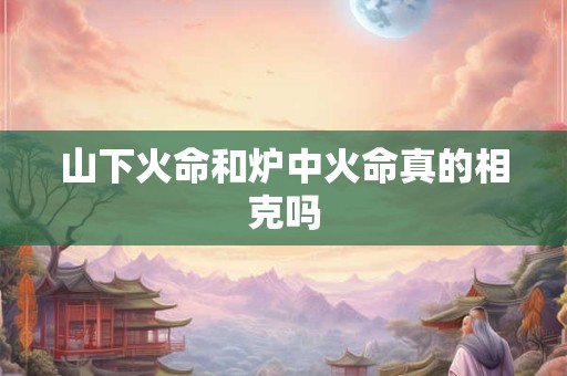 山下火命和炉中火命真的相克吗