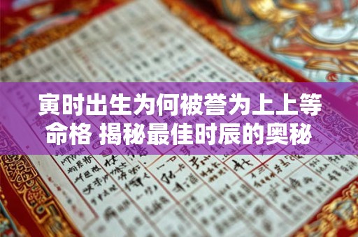 寅时出生为何被誉为上上等命格 揭秘最佳时辰的奥秘