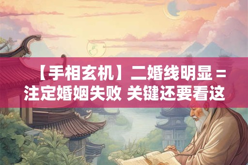 【手相玄机】二婚线明显＝注定婚姻失败 关键还要看这三大主线