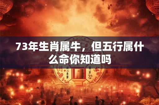 73年生肖属牛，但五行属什么命你知道吗