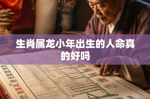 生肖属龙小年出生的人命真的好吗