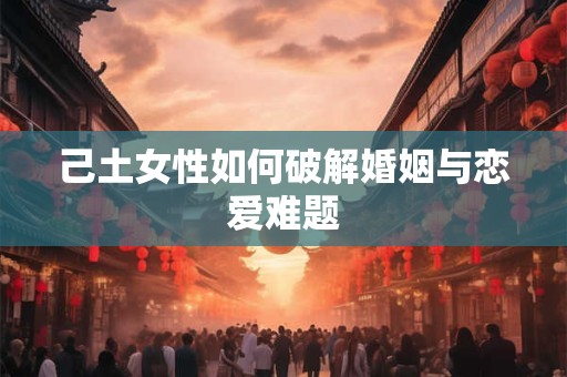 己土女性如何破解婚姻与恋爱难题