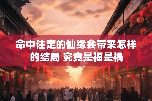 命中注定的仙缘会带来怎样的结局 究竟是福是祸