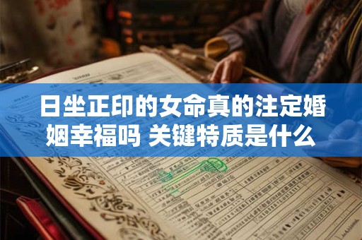 日坐正印的女命真的注定婚姻幸福吗 关键特质是什么