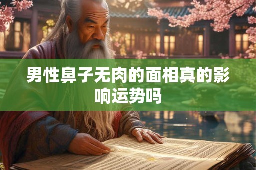 男性鼻子无肉的面相真的影响运势吗