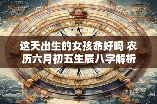 这天出生的女孩命好吗 农历六月初五生辰八字解析