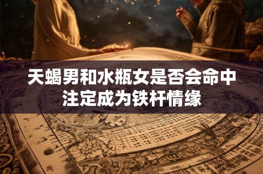 天蝎男和水瓶女是否会命中注定成为铁杆情缘