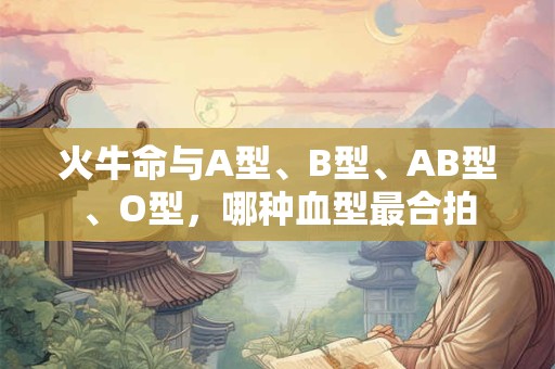 火牛命与A型、B型、AB型、O型，哪种血型最合拍