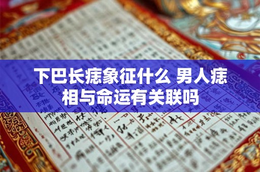 下巴长痣象征什么 男人痣相与命运有关联吗