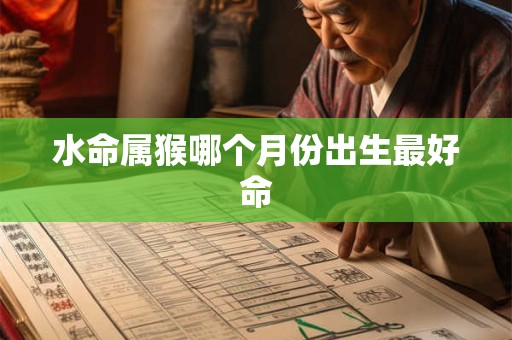 水命属猴哪个月份出生最好命