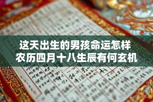 这天出生的男孩命运怎样 农历四月十八生辰有何玄机