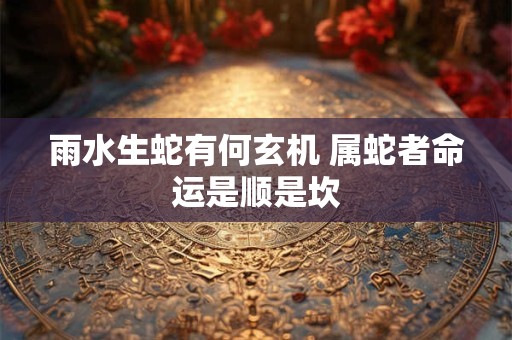 雨水生蛇有何玄机 属蛇者命运是顺是坎