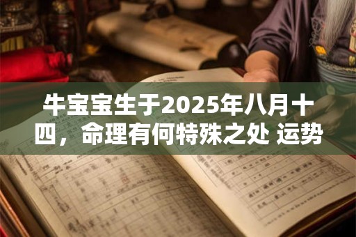 牛宝宝生于2025年八月十四，命理有何特殊之处 运势吉凶如何
