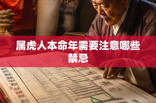 属虎人本命年需要注意哪些禁忌