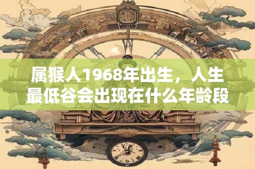 属猴人1968年出生，人生最低谷会出现在什么年龄段