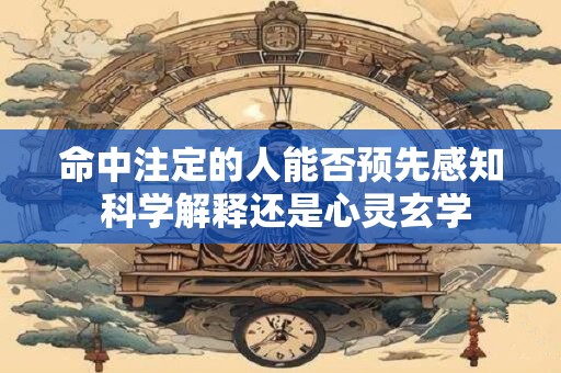 命中注定的人能否预先感知 科学解释还是心灵玄学