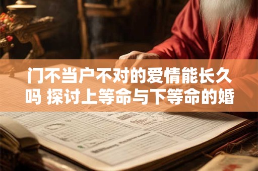 门不当户不对的爱情能长久吗 探讨上等命与下等命的婚配迷思