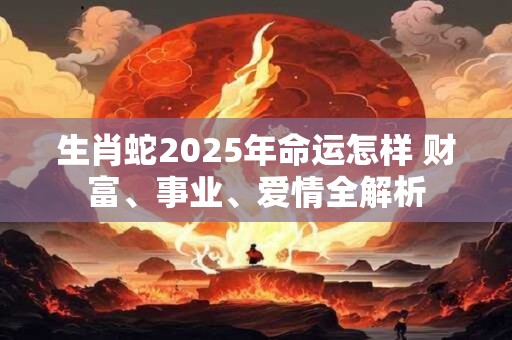 生肖蛇2025年命运怎样 财富、事业、爱情全解析