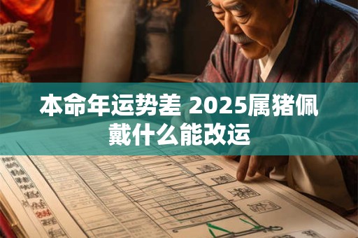 本命年运势差 2025属猪佩戴什么能改运