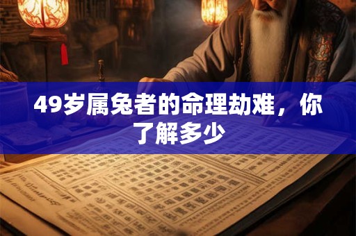 49岁属兔者的命理劫难,你了解多少 49岁属兔者的命理劫难,你了解多少