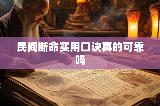 民间断命实用口诀真的可靠吗